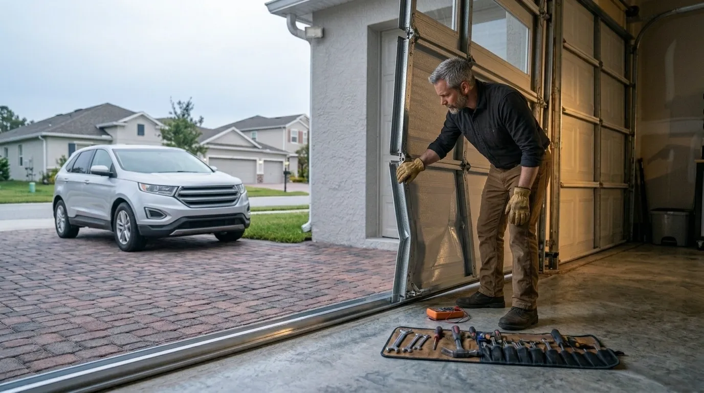 Off-Track Garage Door Repair for Rancho Santa Fe Homes in Encinitas