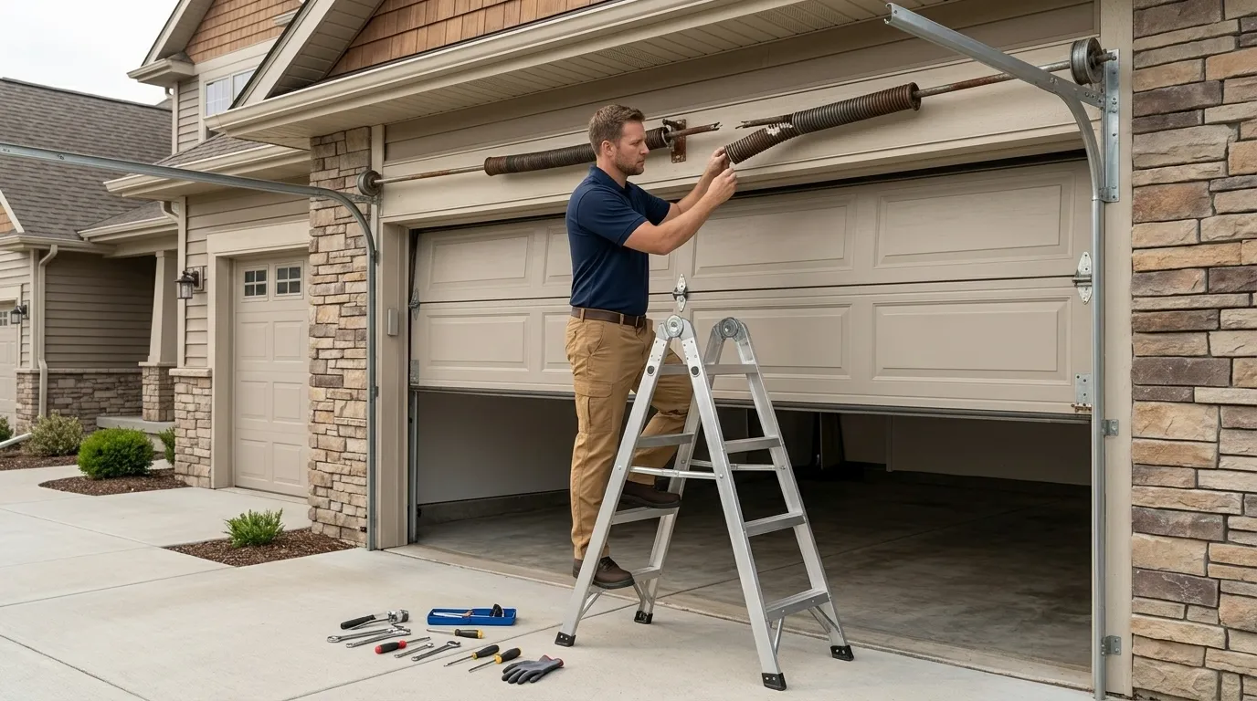 Spring Repair for Rancho Santa Fe's 1975-Era Doors in Encinitas